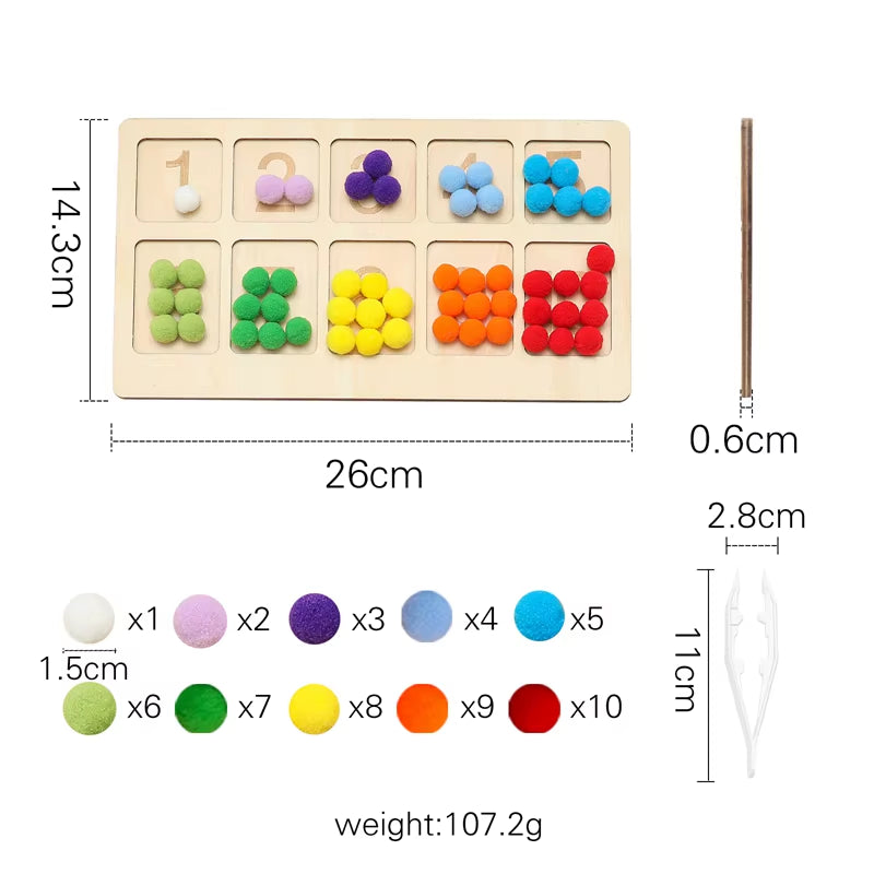 Rainbow Bead Match & Count Game