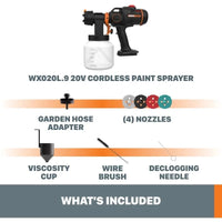 WORX NITRO 20V Cordless Paint Sprayer – Powerful, Portable, Brushless