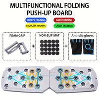 Ultimate Portable Push-Up Board Set - Multifunctional Fitness Equipment for Targeting Chest, Abs, Arms & Back