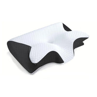 Ergonomic 2-in-1 Memory Foam Contour Pillow for Neck Pain Relief - Orthopedic Support Pillow