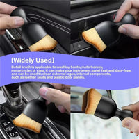 Car Interior Detailing Brush – Soft Bristle Cleaning Tool for Auto Interior, Dashboard, and Vents (Black)
