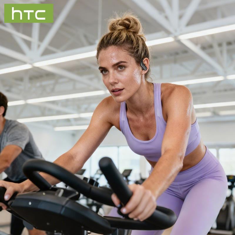 HTC NE61 Wireless Bluetooth Earbuds - Real-Time 134 Language Translation, Heart Rate Monitor, IPX5 Waterproof, 45H Battery Life, Noise Cancelling, Full Color Touch Screen, Compatible with iOS & Android