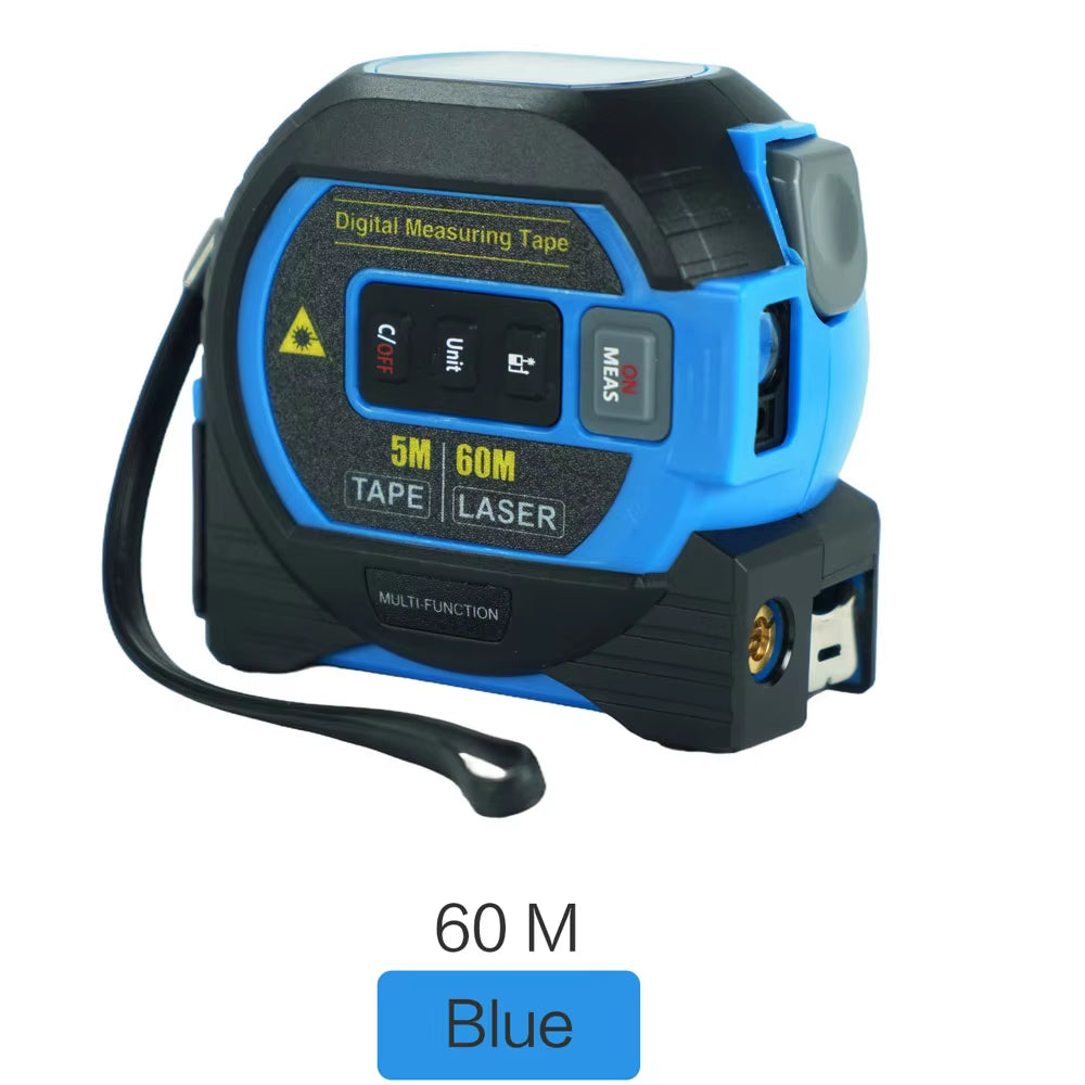 Versatile 3-In-1 Laser Tape Measure - High Precision 40/60M Infrared Distance Measuring Tool