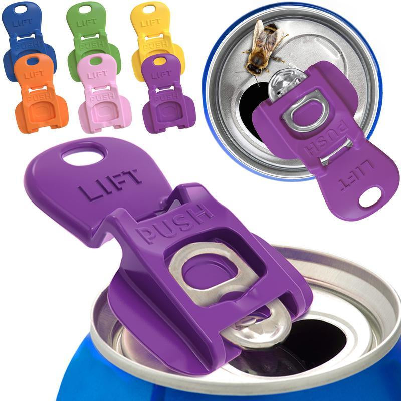 Beverage Barricade - Vibrant 12-Pack Tab Openers & Drink Protectors, Keep Your Soda & Beer Bug-Free for Parties, BBQs & Beach Fun!