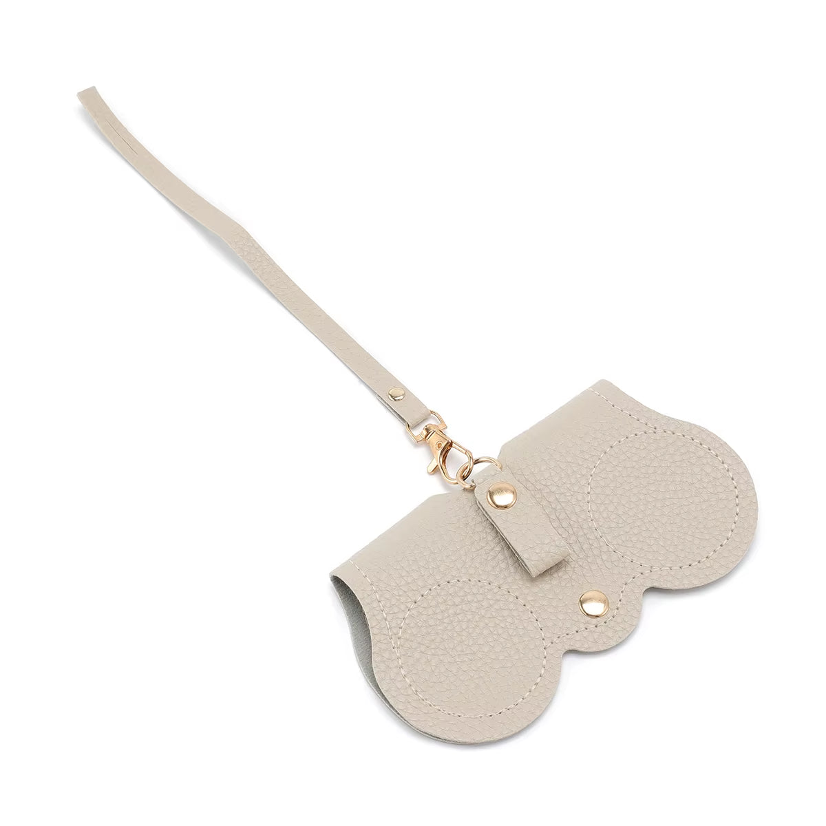 Cute Litchi Embossed PU Leather Glasses Case - Portable Sunglasses & Reading Glasses Storage Bag