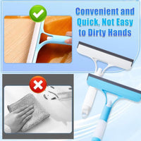 Versatile 3-in-1 Window Cleaning Tool: Sprayer, Squeegee & Scrubber for Sparkling Clean Surfaces – Perfect for Home, Car, and Shower Glass – Blue, White, Yellow