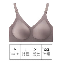 Seamless Wireless Bra for Women - Comfortable Jelly Color Breastfeeding Lingerie with Deep V Gather