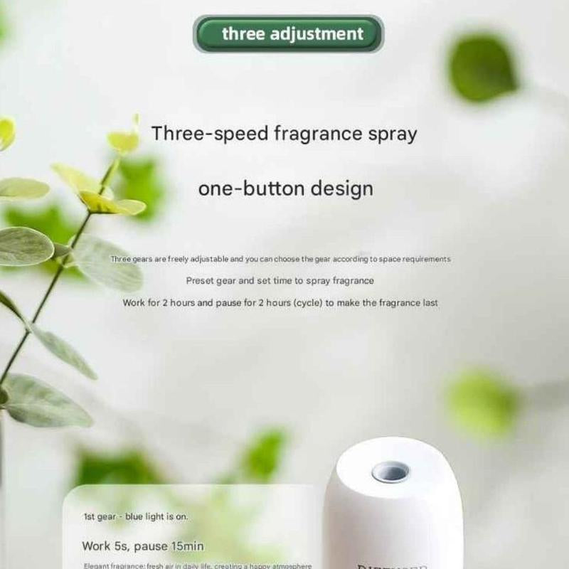 Air Freshening Diffuser with Automatic Timed Spray and 3 Essential Oil Bottles – Perfect for Home, Hotels, and Bathrooms