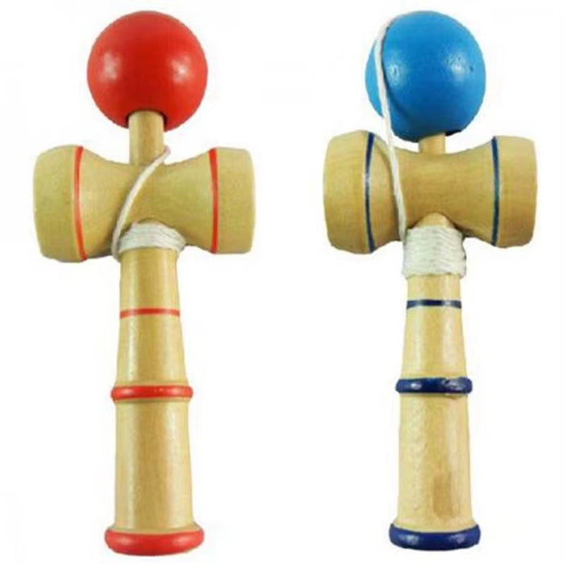Master the Art of Juggling with the Classic Wooden Kendama - Japanese Skill Game for Fun and Education!