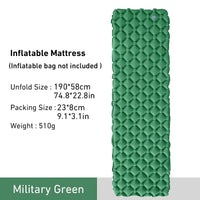 Ultralight Portable Camping Sleeping Pad - Inflatable Air Mattress for Outdoor Travel and Hiking
