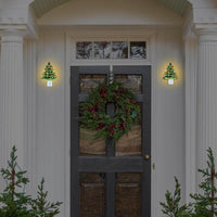 Ceramic Christmas Tree Night Light - 6" Nostalgic Green Decor for Bathroom & Holiday Cheer