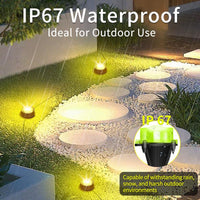 Color Changing RGB Outdoor Ground Lights - Smart Remote & App Control, IP67 Waterproof Pathway Lighting for Garden, Lawn & Holiday Parties