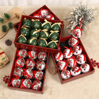Elegant Christmas Tree Ornament Balls - Exquisite Printed Designs for a Festive Touch