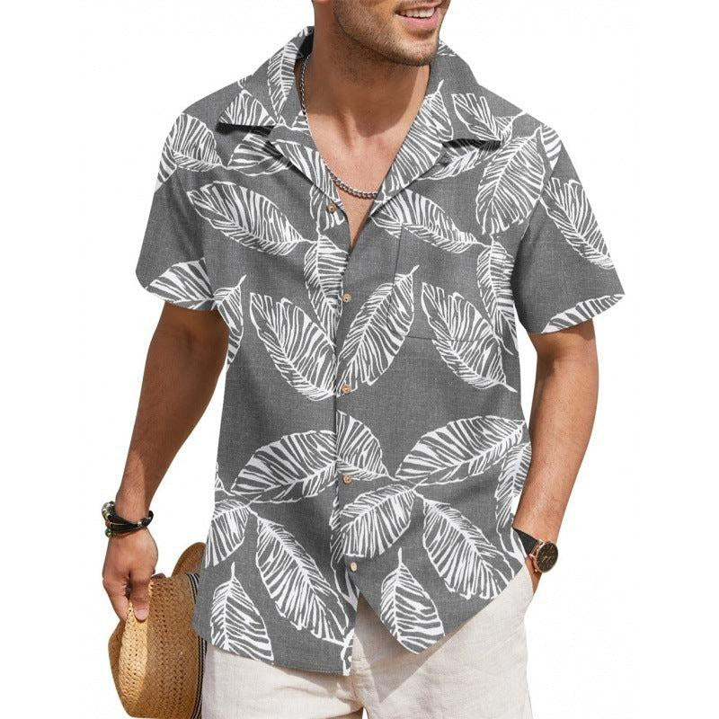 Men’s Summer Printed Short-Sleeved Shirt – Lightweight, Stylish & Breathable Casual Wear