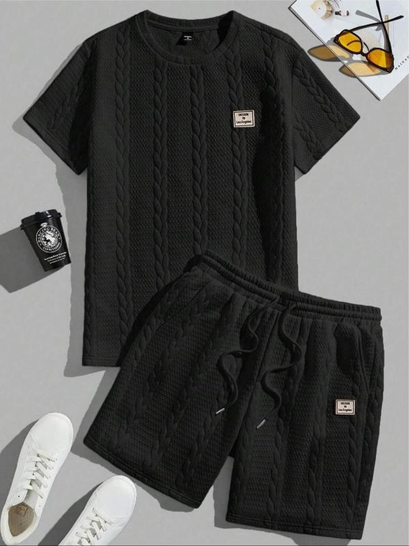 Oversized Men’s 2-Piece Summer Set (L-7XL) – Breathable Shirt & Shorts for Daily Wear & Beach