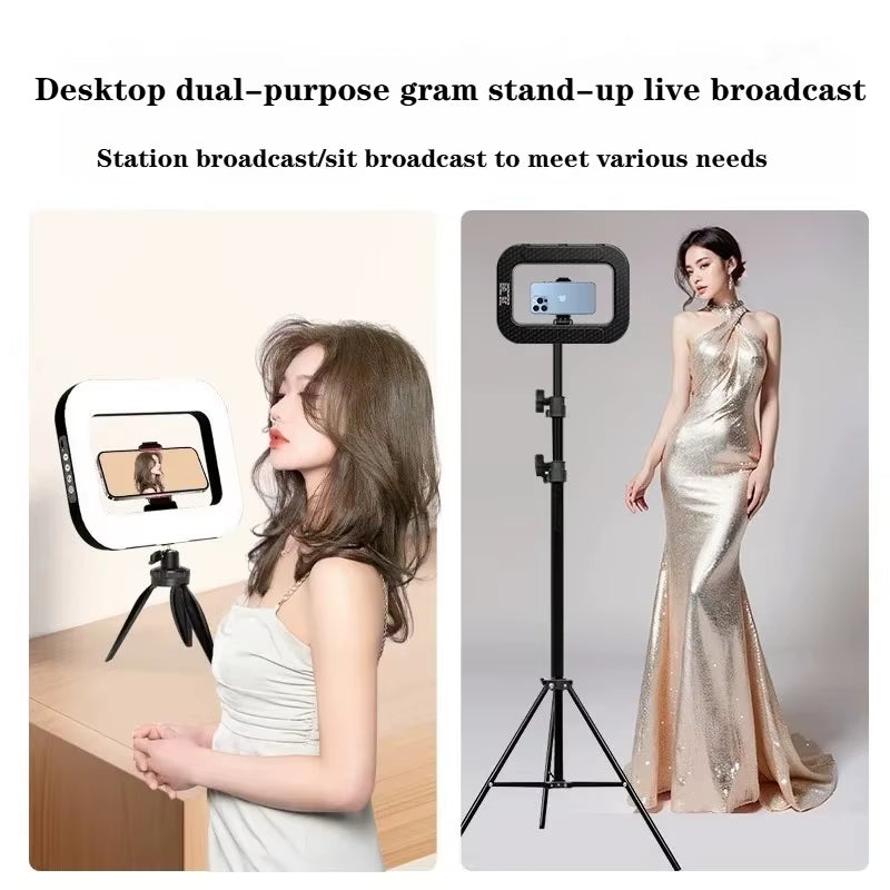 Portable Rechargeable Ring LED Fill Light for Selfies and Live Broadcasts