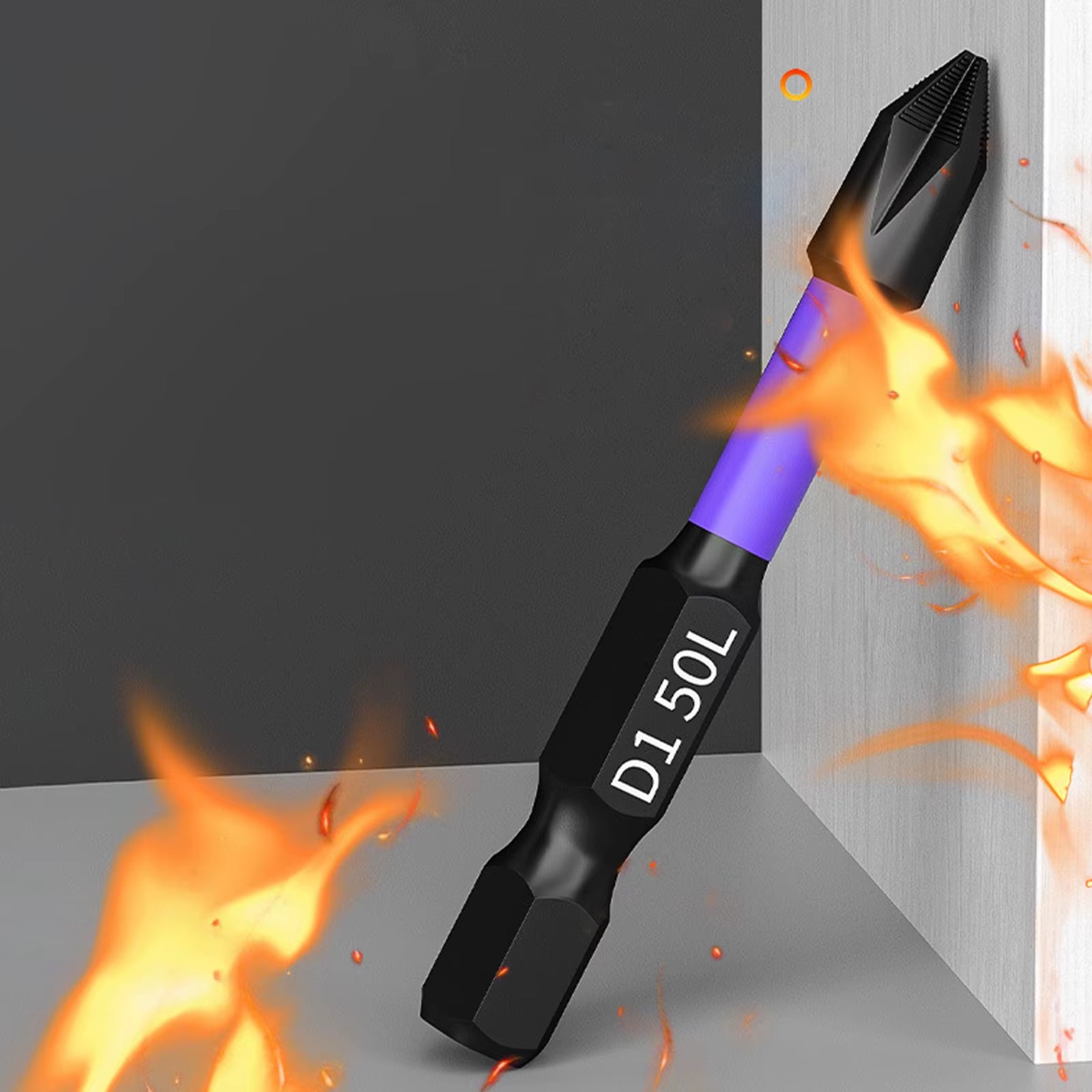 D1 Premium Shock-Proof Magnetic Screwdriver Bits Set - High Hardness PH2 in 25/50/65/70/90/150mm