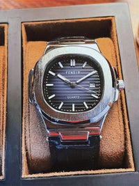 Men's Trendy Luminous Quartz Watch with Calendar - Perfect Birthday Gift in Elegant Box
