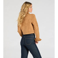 Chic Faux Suede Crop Jacket - Effortless Style On the Go!