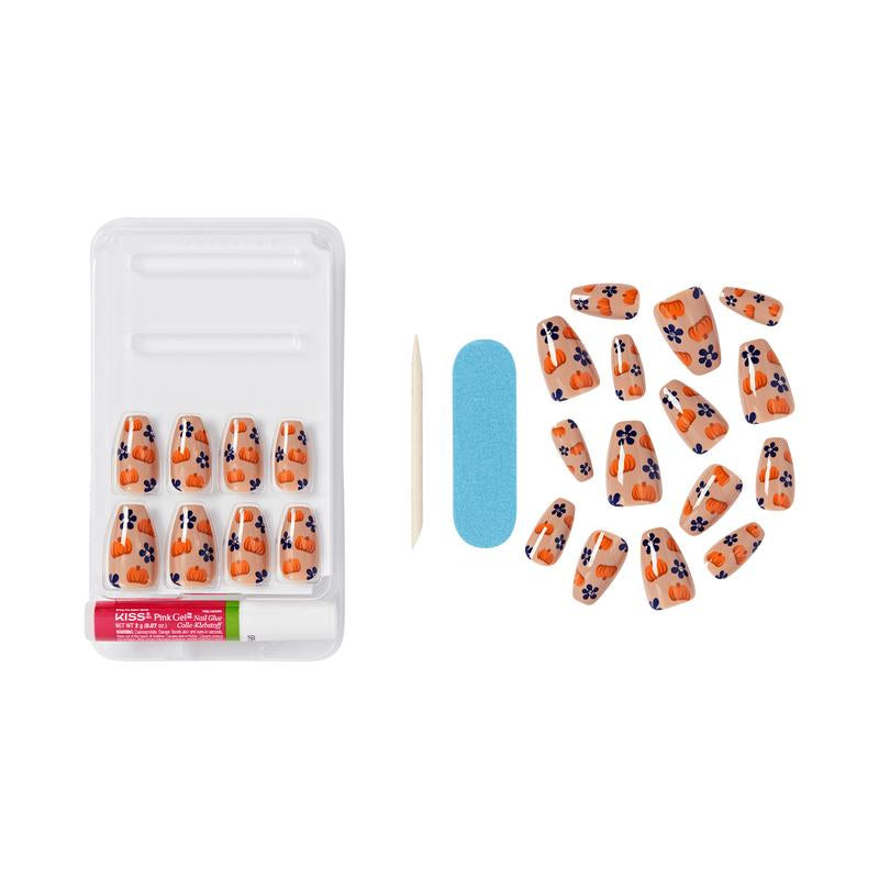 Spook-tacular KISS Allhallows Eve Press-On Glue Nails for Halloween Glam!