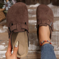Unisex Suede Clogs with Leather Mules and Cork Footbed - Comfortable Slip-On Sandals