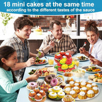 Versatile Mini Fluted Tube Pan Set - 6-Cavity Baking Molds for Perfect Chocoflan and Desserts (3 Pieces)
