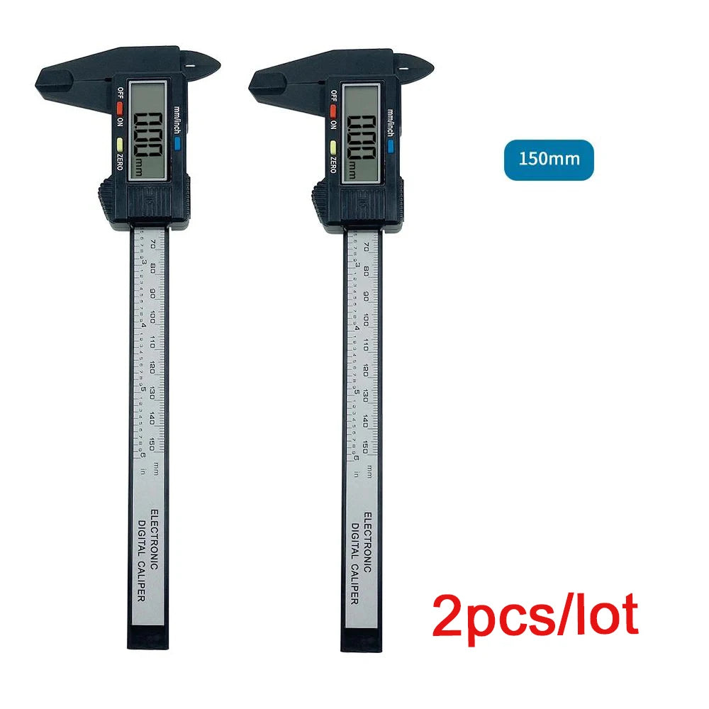Precision Carbon Fiber Digital Caliper - 150mm/100mm Micrometer Measuring Tool