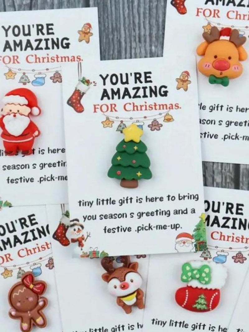 10Pcs Xmas Pocket Hugs - Unique Resin Gadgets & Encouragement Cards for Friends & Family - Perfect Holiday & Valentine’s Day Gift!
