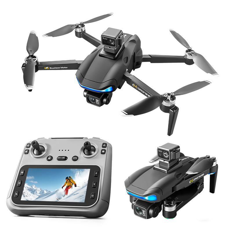 Aerovibe 2025 V06S 4K GPS Drone with 3-Axis Gimbal, 1080P Camera, LCD Screen, Follow Me Feature, Real-Time 5GHz FPV, Auto Return, Ideal for Beginners, Lightweight with Long Flight Time
