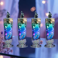 4-Pack Pink Flameless LED Candles – Perfect Romantic Decor for Valentine's Day, Weddings, Proposals, Birthdays, Dinners, and More!