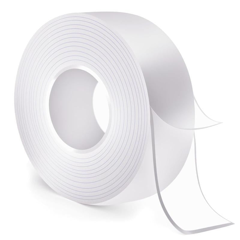 3 Rolls of Heavy Duty Double Sided Nano Adhesive Tape - 9.85FT See-Through Mounting Strips for Easy Home Decor & Gym Tasks