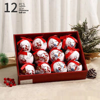 Elegant Christmas Tree Ornament Balls - Exquisite Printed Designs for a Festive Touch