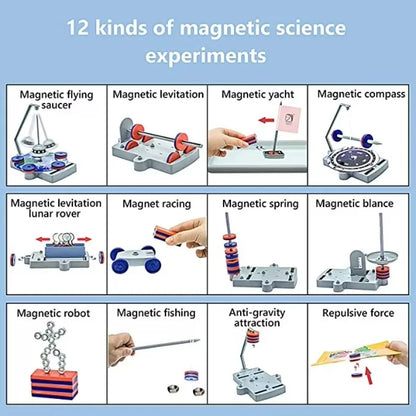  🧲 Magnetic Science Experiment Kit – 12-in-1 STEM Toy for Kids (Ages 8+)