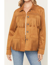 Chic Norton Faux Suede Fringe Jacket for Effortless Style