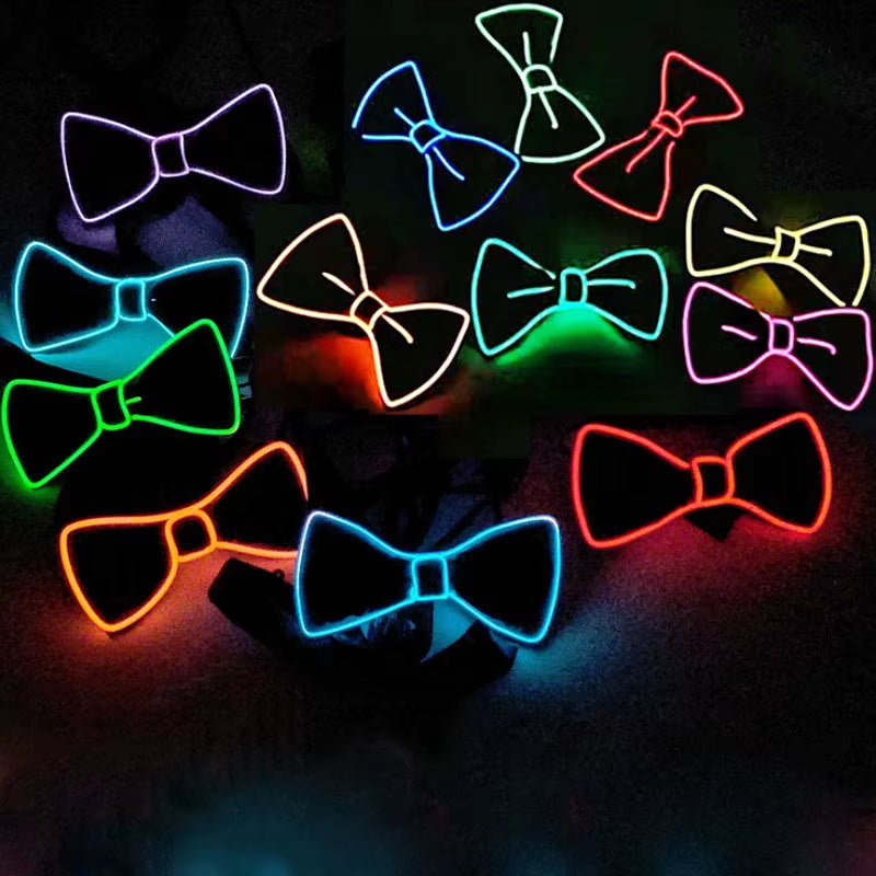 Illuminate Your Style: Men's LED Glowing Bow Tie for Parties, Halloween, Christmas & Clubbing