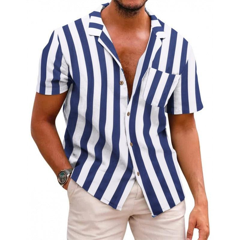 Men’s Summer Printed Short-Sleeved Shirt – Lightweight, Stylish & Breathable Casual Wear