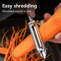 Ultra Sharp 2-in-1 Stainless Steel Vegetable Peeler - Ergonomic Non-Slip Handle & Rotary Serrated Blade for Effortless Peeling & Julienne Cutting