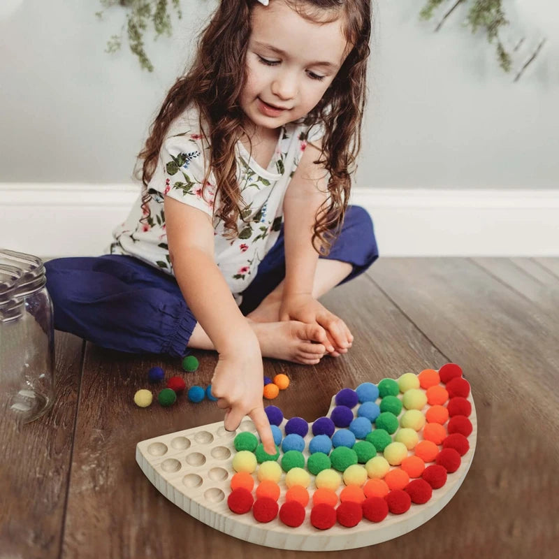 Montessori Rainbow Grab & Play – Color & Coordination Fun!