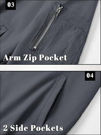 Lightweight Men's Bomber Jacket - Stylish Casual Zip Coat with Pockets for Spring & Autumn