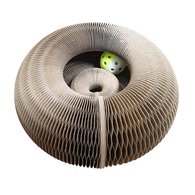 Ultimate Magic Organ Cat Scratcher - Round Corrugated Claw Grinding Toy for Happy Cats!