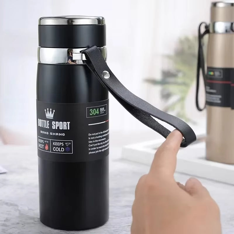 Premium Stainless Steel Thermal Water Bottle - Keeps Drinks Hot or Cold Perfect for Coffee & Tea - Ideal Gift Vacuum Flask