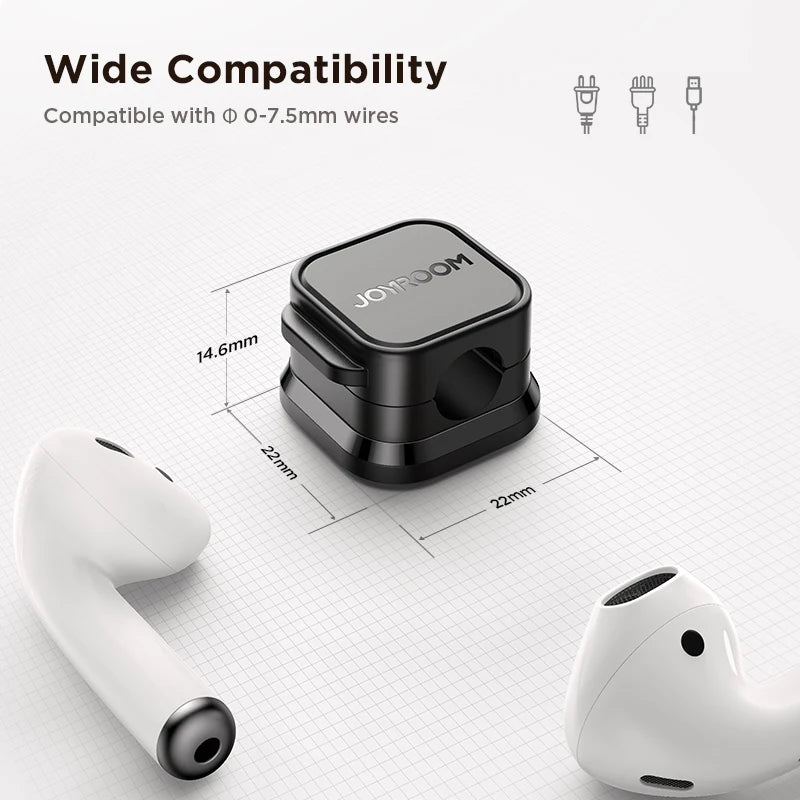 Adjustable Magnetic Cable Clips - Under Desk Wire Management Organizer