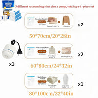 Ultimate 12 Pack Vacuum Storage Bags with Electric Pump - Extra Thick, Reusable & Odor-Free Space Savers for Clothes, Mattresses, Blankets, and More!