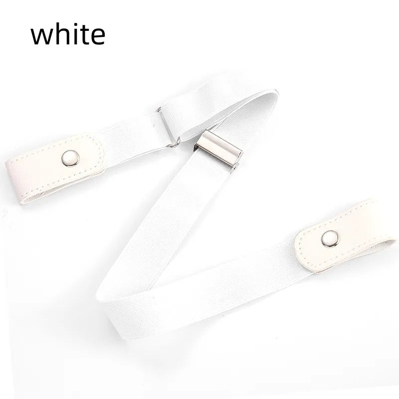 Buckle-Free Adjustable Stretch Elastic Waist Band for Men & Women - Invisible and Comfortable Belt for Jeans and Dresses