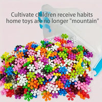 Vibrant 3D Snowflake Puzzle Building Blocks - Fun DIY Educational Toy for Creative Minds, Perfect Birthday Gift!