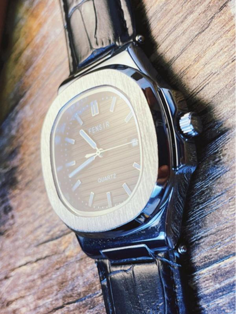 Men's Trendy Luminous Quartz Watch with Calendar - Perfect Birthday Gift in Elegant Box