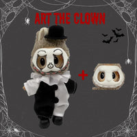 Spooky Season Art the Clown Terrifier Matching Costume for Labubu Doll - Perfect Halloween Custom Outfit!