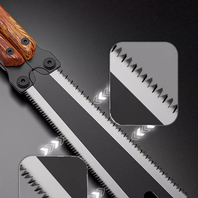Versatile Folding Butterfly Saw - Compact Hand-Held Logging & Woodworking Tool with Double-Sided Grinding