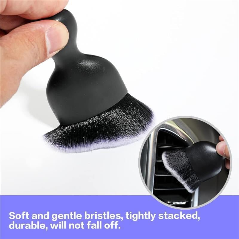Car Interior Detailing Brush – Soft Bristle Cleaning Tool for Auto Interior, Dashboard, and Vents (Black)