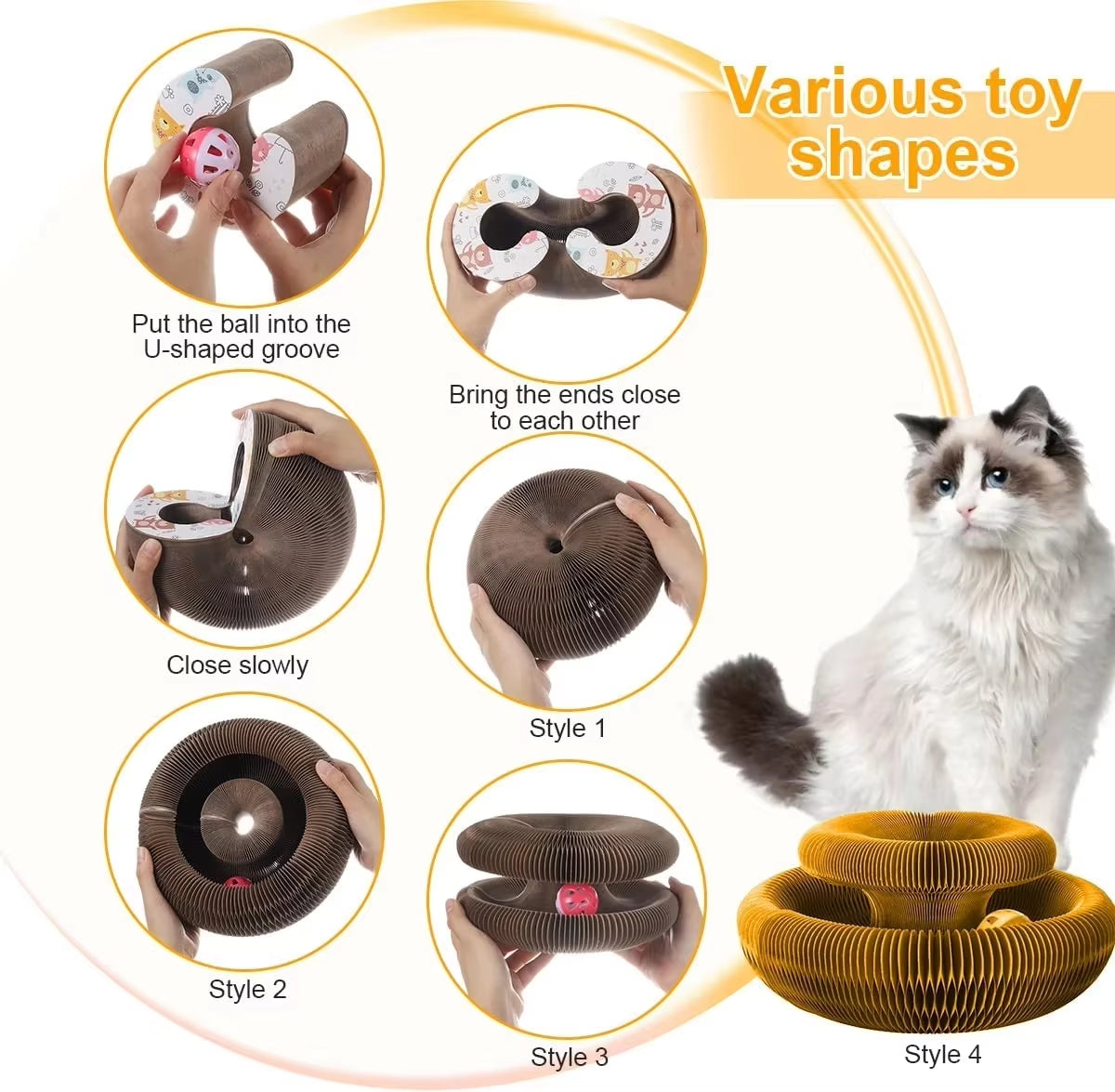 Ultimate Magic Organ Cat Scratcher - Round Corrugated Claw Grinding Toy for Happy Cats!